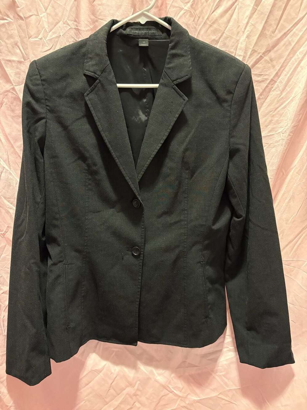 EXPRESS DESIGN STUDIO Black Two-Button Blazer Jacket Size 12